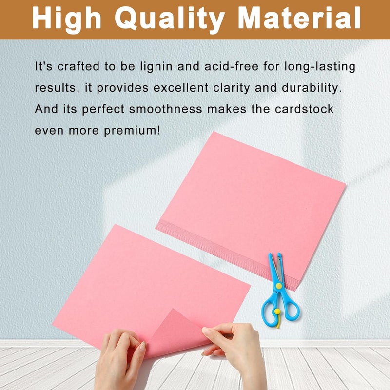 Silunkia 40 Sheets Candy Pink Cardstock 8.5 x 11 Craft Paper, 75lb Premium Heavyweight Paper Card Stock for DIY Cards Making, Greeting Cards, Party Decorations, Wedding Invitations, Christmas - Image 4